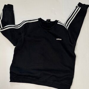 Adidas Black Crewneck with White Accents
